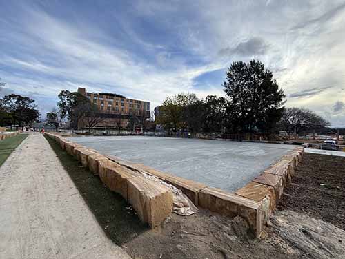 Futsal court slab